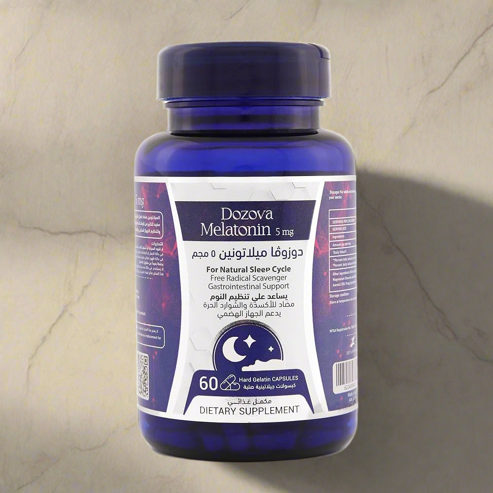 Dozova Melatonin 5 mg 60 Hard
Gelatin Capsules - DAWAK pharmacy