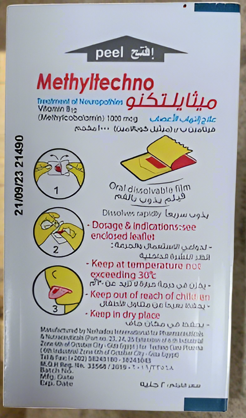 Methyltechno 1000 mcg 30 Films - DAWAK pharmacy
