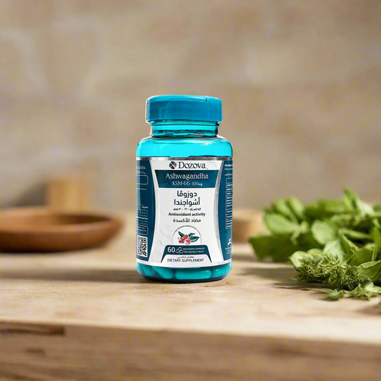 Dozova Ashwagandha KSM 66
60 Capsules - DAWAK pharmacy