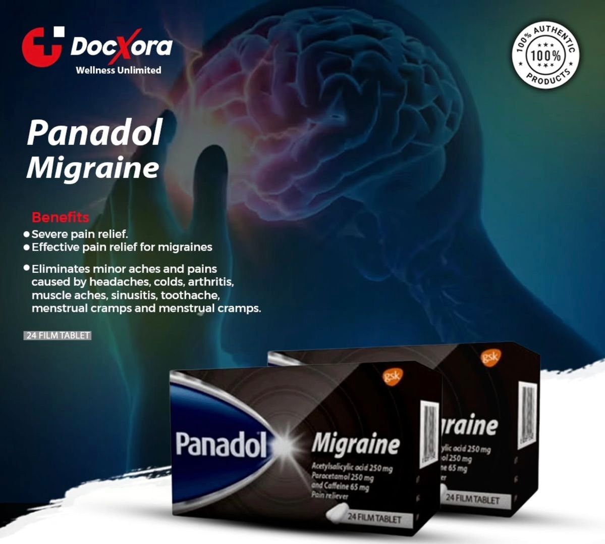 Panadol Migraine 30 Tablets - DAWAK pharmacy